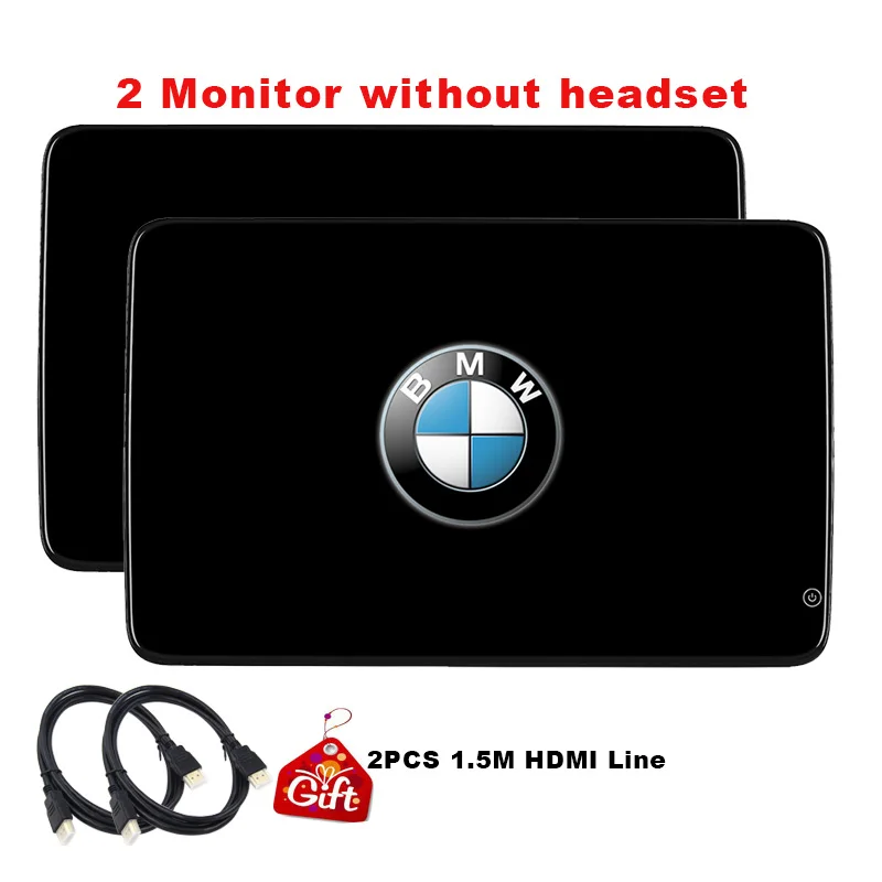 2 monitor only Android 7,1 8 ядерный Автомобильный подголовник монитор 1920*1080 12,5 дюймов HD 1080P 2.5D ультратонкий сенсорный экран wifi Bluetooth USB SD HDMI FM - Цвет: 2 monitor only