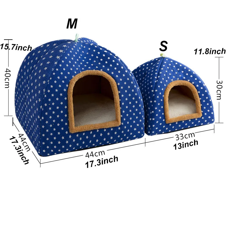 Складная кровать для кошек удобный домик и собак со съемным матрасом щенков в