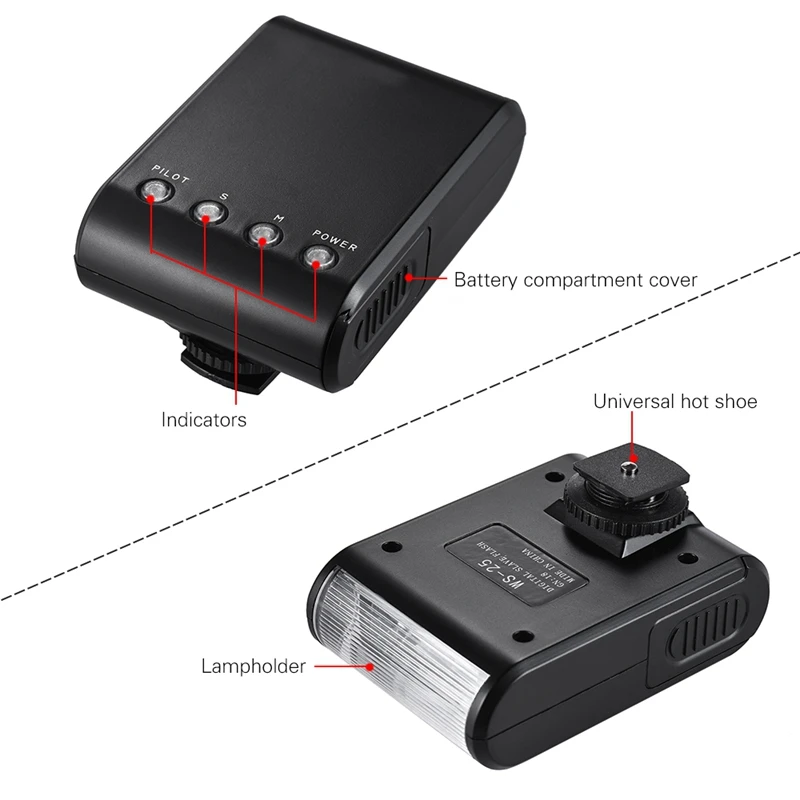 Ws-25 Mini Digital Slave Flash Speedlite On-Camera W/Универсальный Горячий башмак Gn18 для Canon Nikon Pentax Sony |