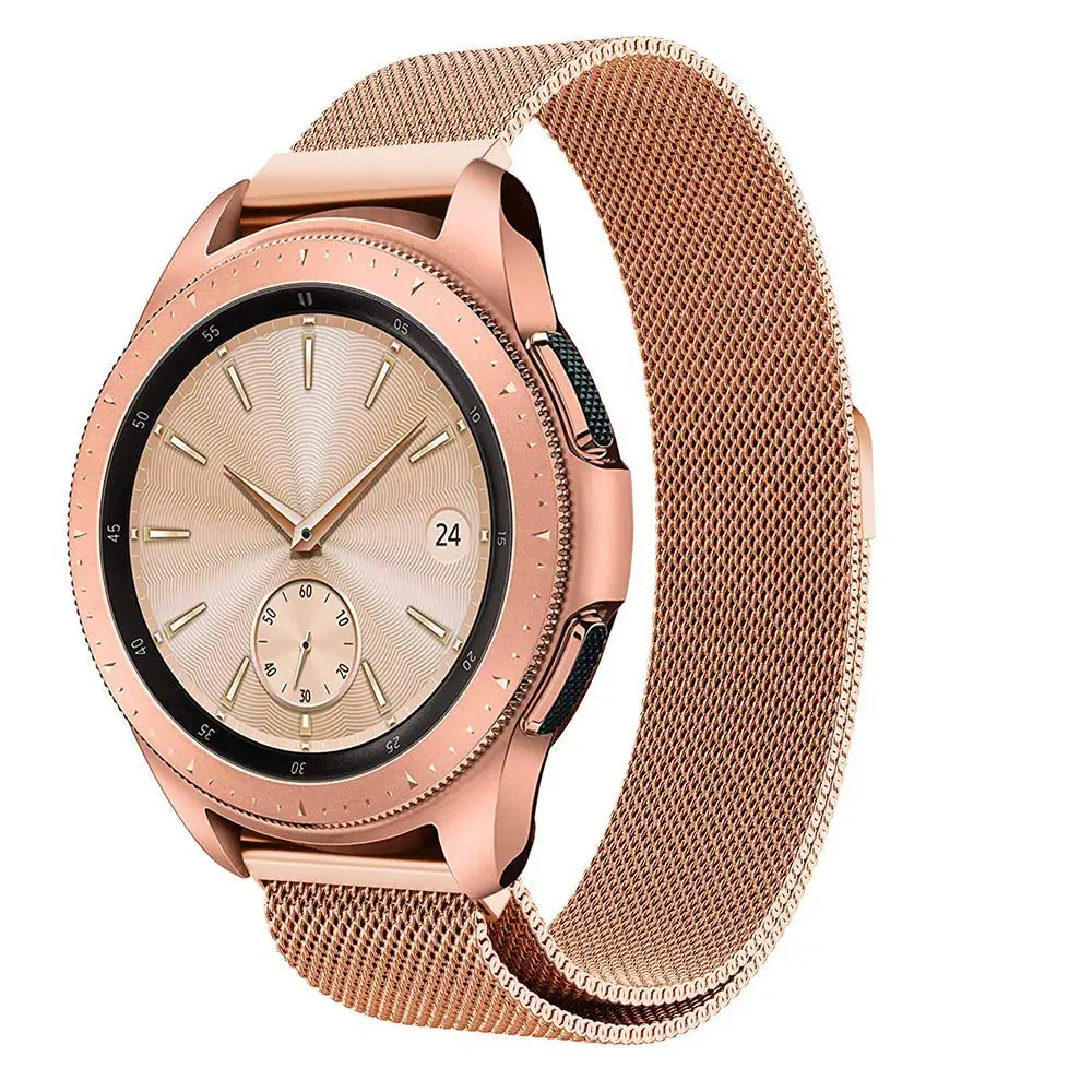 22 мм 20 мм для samsung Galaxy 42/46 мм& gear Sport S2 S3 Frontier классический ремешок для Huami Amazfit из нержавеющей стали сетка oop часы