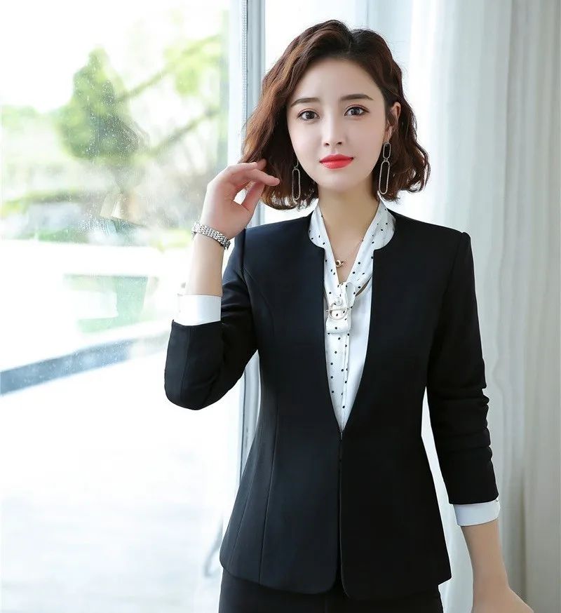 Женский деловой пиджак офисная одежда верхняя для женщин Осень зима 2019|Женские