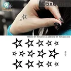 Боди-арт, водонепроницаемые Временные татуировки для мужчин и женщин, классика, 3d Звездный дизайн, флеш-тату, стикер, бесплатная доставка, HC1008