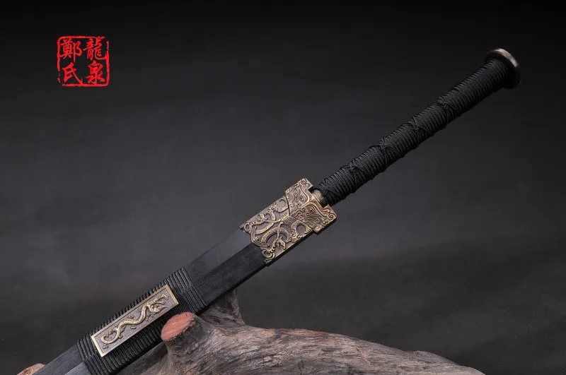 Холодная сталь Китайский Han Dynastic прямой меч античная бронза ручной металл ремесло из розового дерева ножны острота поставка