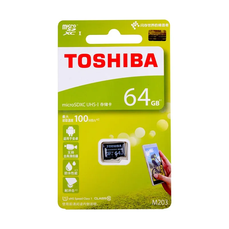 64GB U1 100M Карта памяти TOSHIBA 128 Гб 64 Гб 256 ГБ SDXC макс до 100 МБ/с. микро SD карты SDHC-I 32GB 16G U1 Class10 официальный проверки - Емкость: 64GB U1 100M