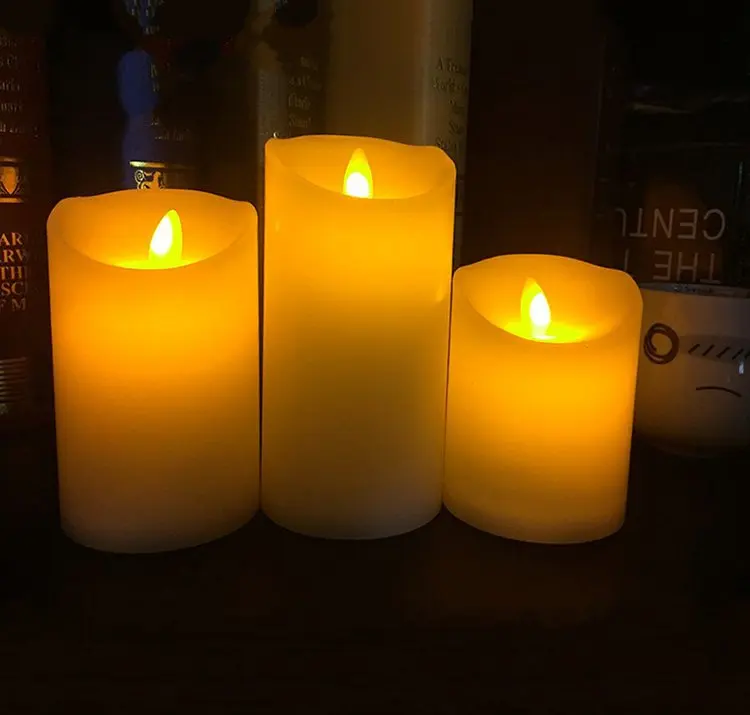 3 шт. светодиодные свечи партия настольная свеча свет воск дистанционное