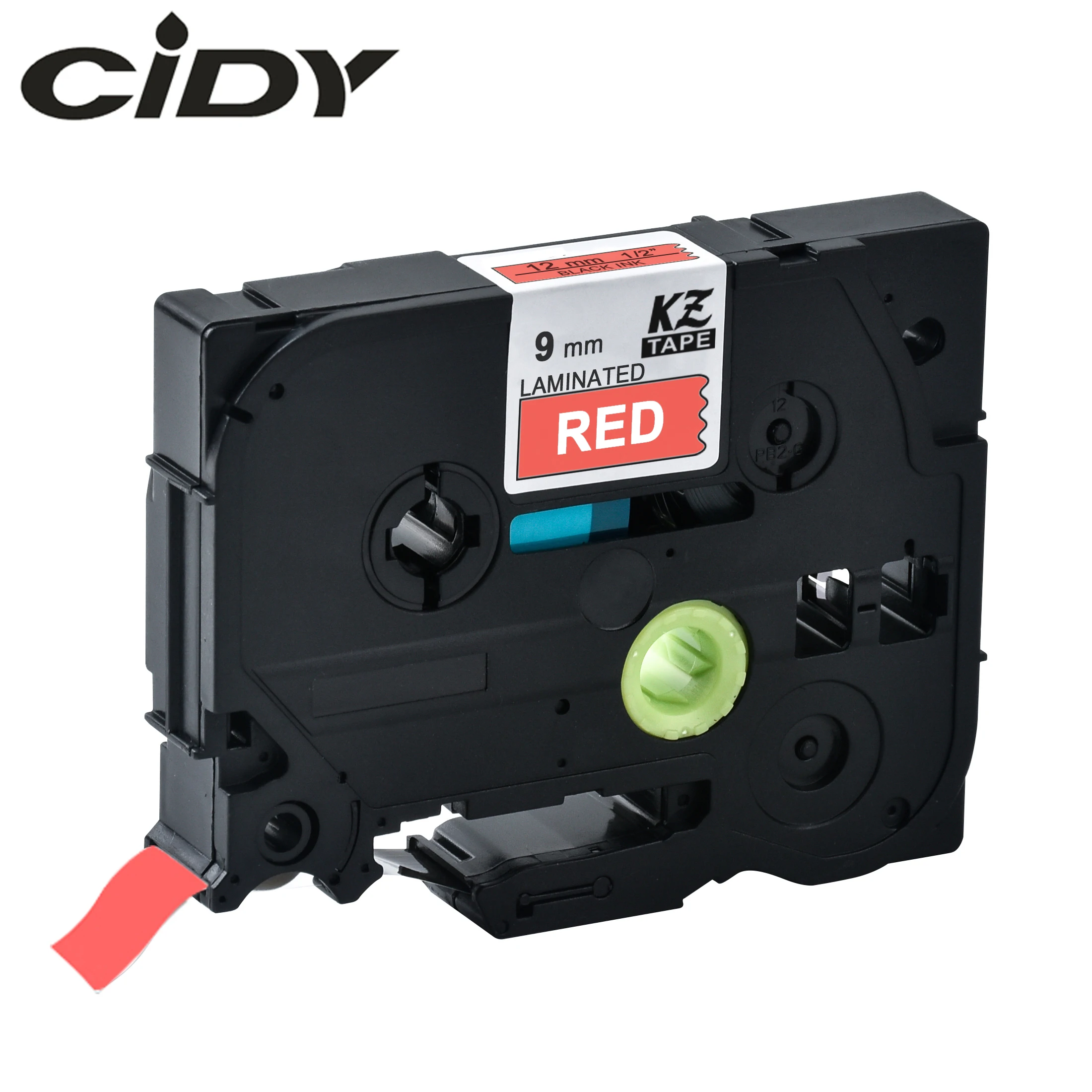 CIDY Tze 425 Tz425 белый на красный ламинированный совместимый с P touch 9 мм tze tz tze425 лейбл