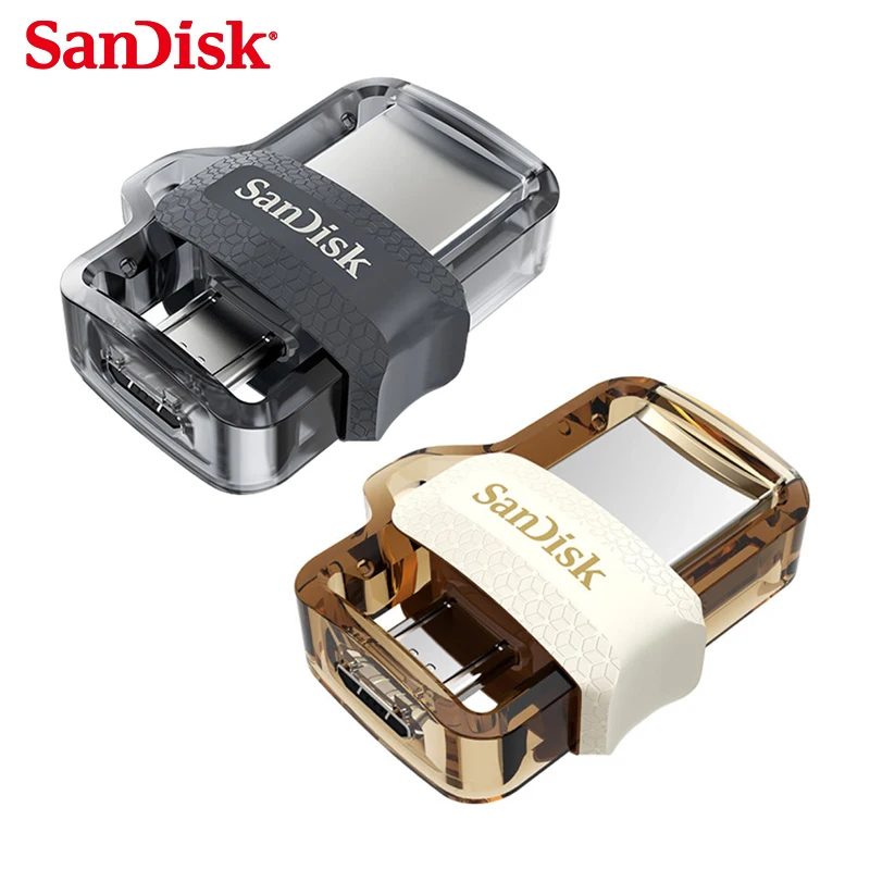 Sandisk Mini USB 3,0 двойной OTG USB флэш-накопитель 16 ГБ 32 ГБ, 64 ГБ и 128 ГБ PenDrives USB3.0 высокая скорость до 150 м/с для телефона Android