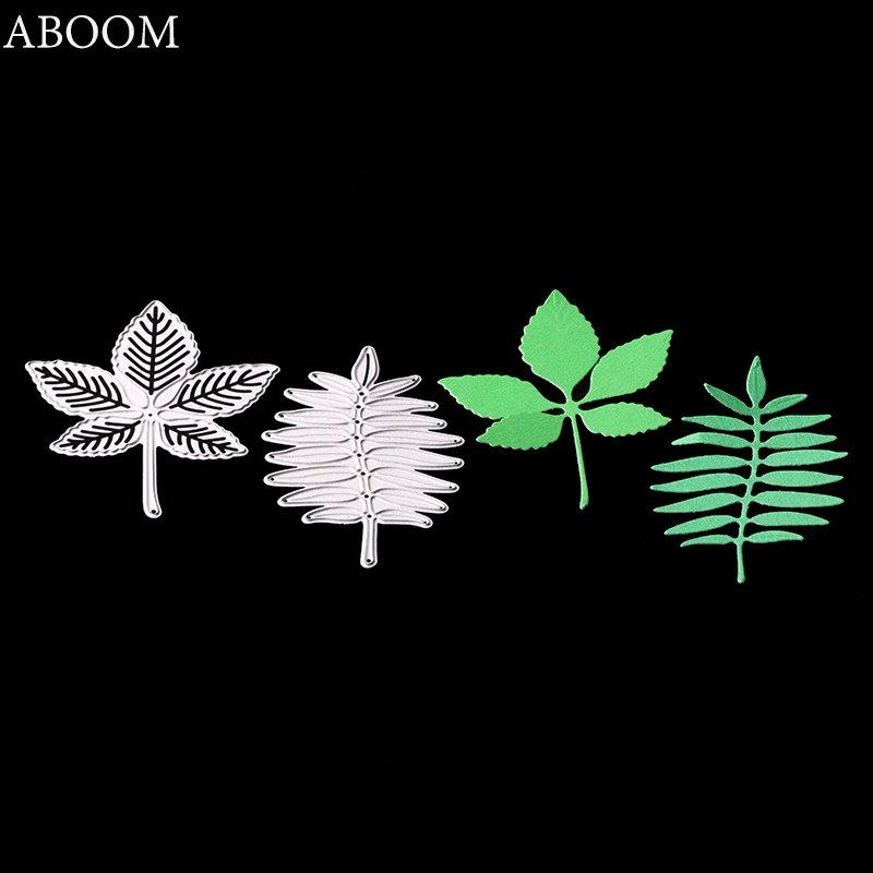 ABOOM Новые 2 шт./лот листья дерева Металл углеродистая сталь высечка выбивая папка
