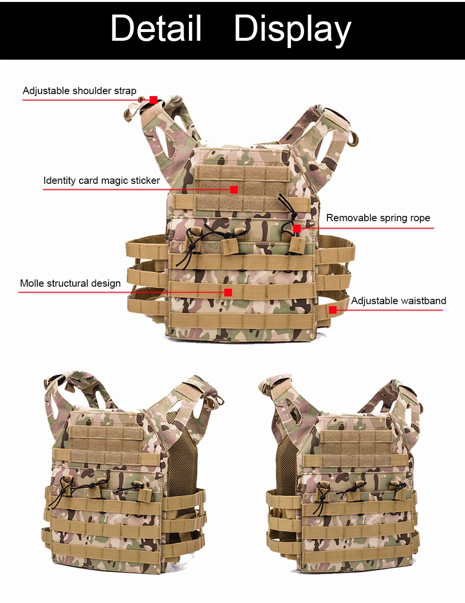 TV01 JPC 600D Охотничий Тактический жилет военный Molle Plate Carrier страйкбол Пейнтбол CS открытый защитный легкий жилет