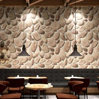 modern chinese cobble stone wallpapers 3d waterproof personalized rock wall paper for hot pot restaurant club walls foamiran