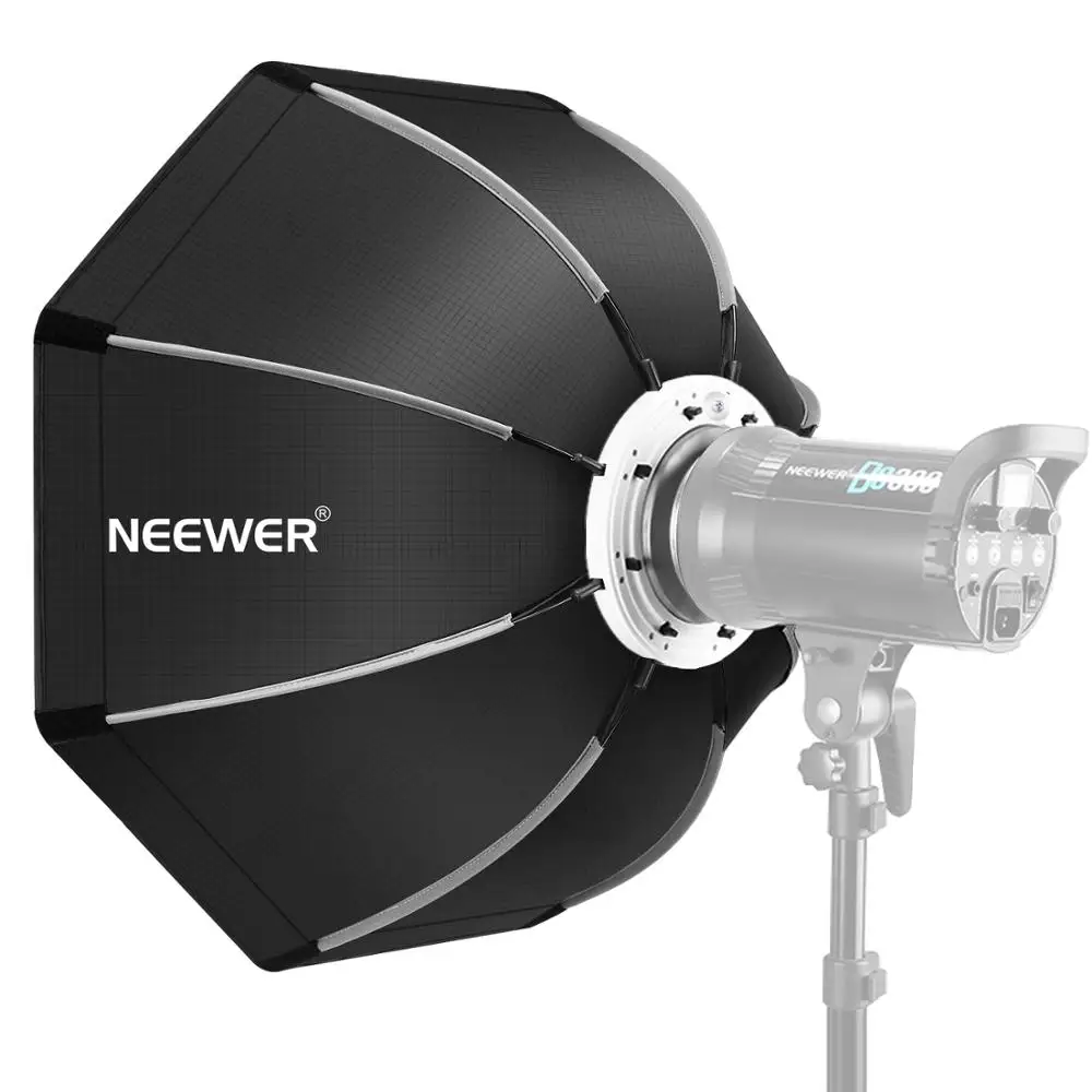 Neewer 26 дюймов/65 см складной восьмиугольный софтбокс с креплением Bowens Speedring, чехол для вспышки Speedlite Studio Flash