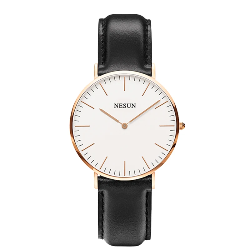 Switzerland NESUN Luxury Brand Japan MIYOTA Quartz Movement Women's Watches 7mm Ultra-thin Leather Waterproof Clock N8801-LW1
