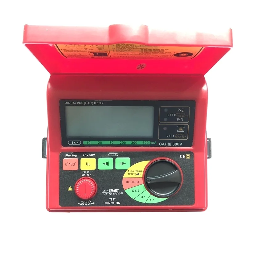 Умный датчик AR5406 цифровой RCD (ELCB) тестер 10 500mA утечки тестовый тест|tester digital|digital