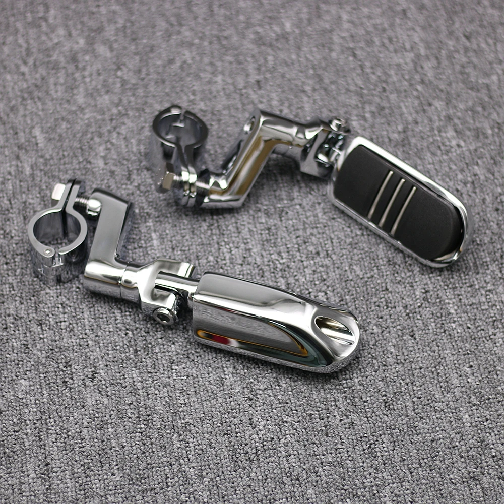 

Motorcycle Dually Highway Clamp 1" Foot Pegs Footrest For Harley Sportster Honda GoldWing GL1800 Yamaha Suzuki Kawasaki VN800