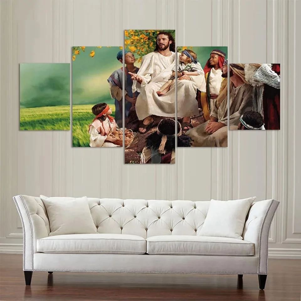 Картина на холсте с изображением Иисуса 5 шт.|Рисование и каллиграфия| |