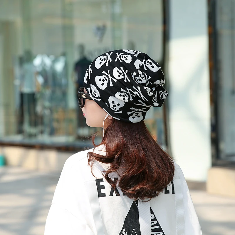 Весенне-осенняя вязанная шапка унисекс Зимние Шапки Черепа Стиль Skullies &amp Beanies для
