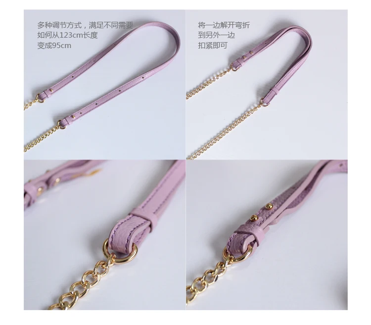 Роскошные пояса из натуральной кожи+ цепи сумка Strap95-123CM регулируемый ремешок через плечо Замена интимные аксессуары