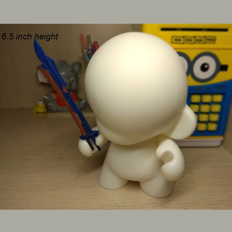 

Оптовая продажа, 325 шт., виниловая кукла для творчества Kidrobot Munny, 4 дюйма, белого цвета, с полипропиленовым пакетом