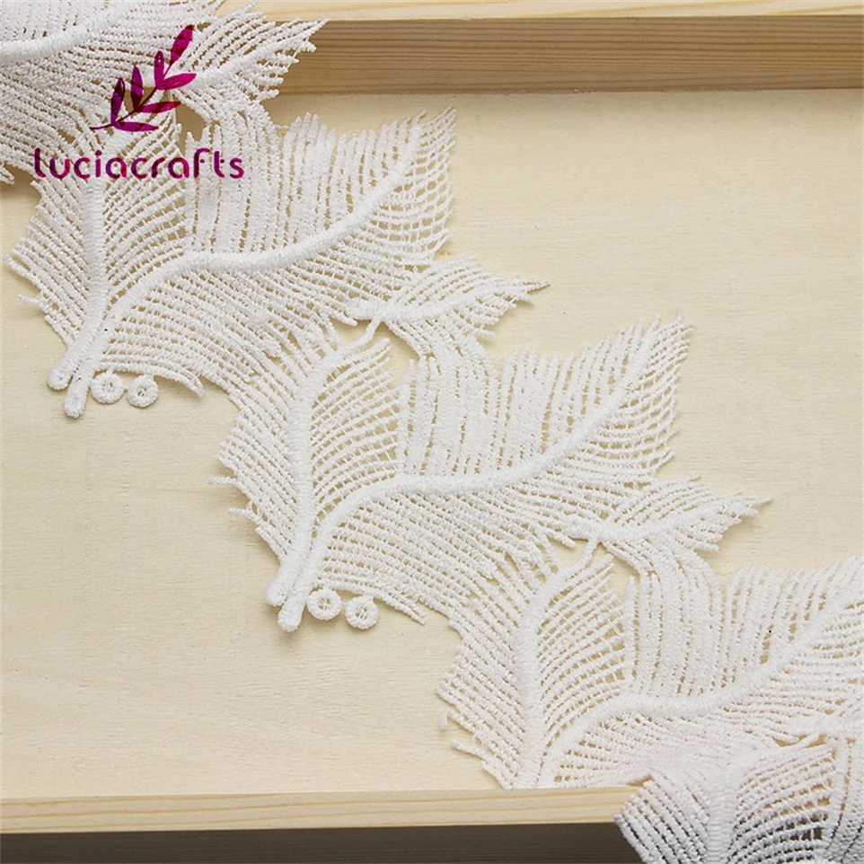 Lucia crafts 1y/5y 12 см белая вышитая кружевная ткань отделка ленты DIY шитье ручной работы одежда ремесло материалы N0512