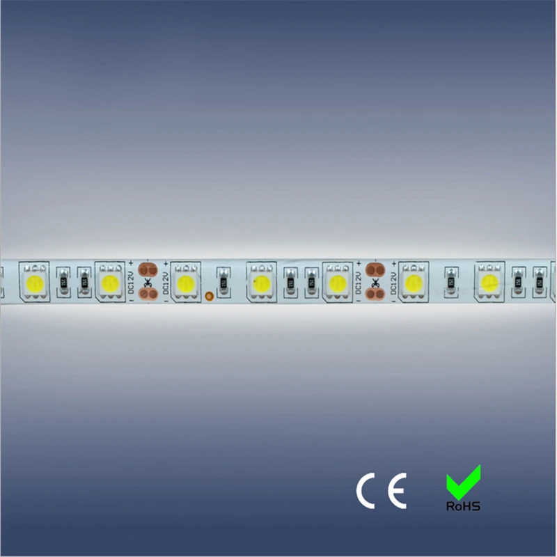 5 м/рулон бесплатная доставка SMD 5050 Светодиодная мягкая лента 24 В постоянного тока