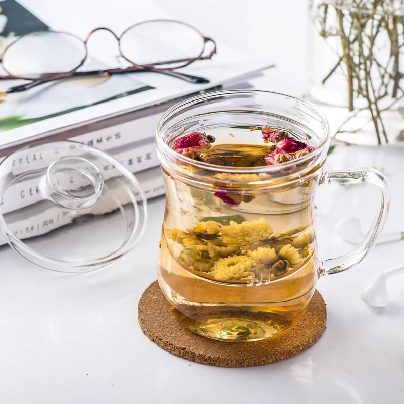 High borosilicate heat-resistant glass double deck water tea cup | Дом и сад