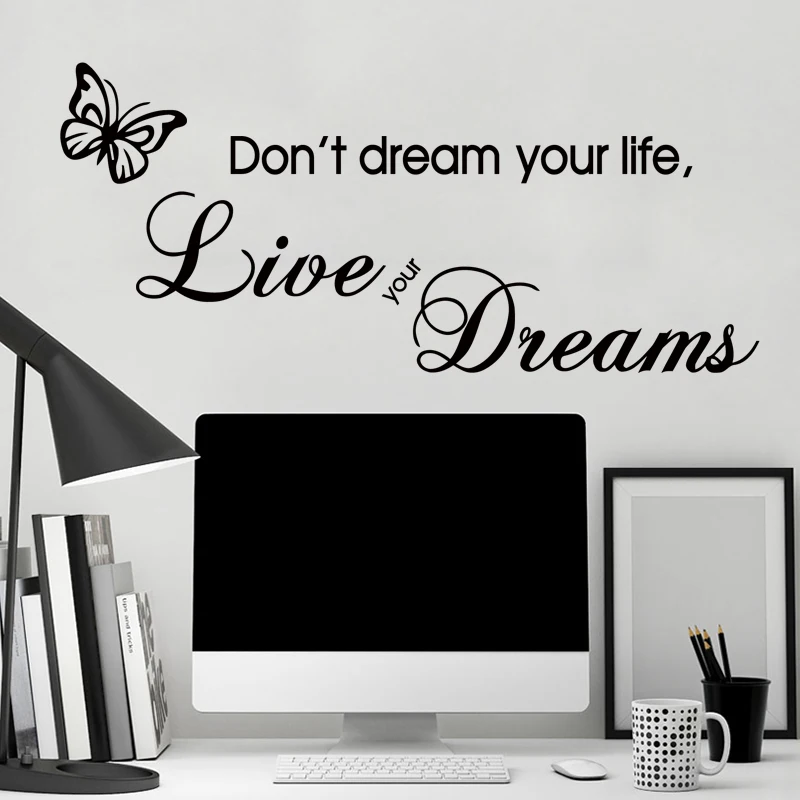 Художественный дизайн виниловый Декор для комнаты творческий персонаж слова