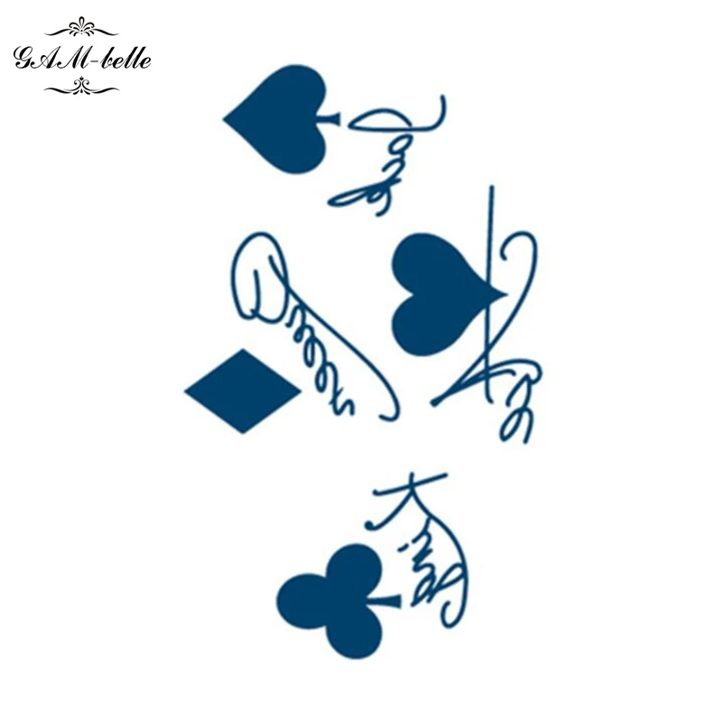 

Original Poker Pattern Waterproof Tattoo Sticker Temporary Tattooing