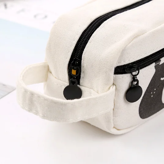 

1 Pcs Cute Newest Lovely Bear Canvas Pencil Bag Large Capacity Stationery Storage Organizer Bag Boys&Girls Pencil Case
