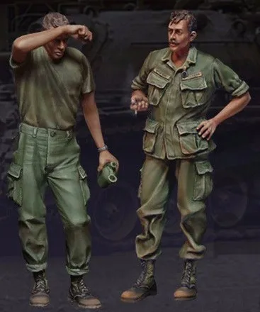 Модель из смолы 1/35 года Строительный набор фигурка вьетнамской войны|Наборы для