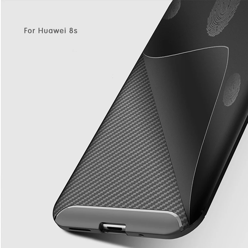 Для Honor 8 S чехол роскошный чехол из углеродного волокна противоударный чехол для телефона для huawei Honor 8 S 8 S чехол 360 полная защита тонкий бампер