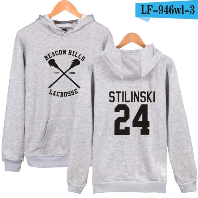 white Подростковый волк Stilinski 24 толстовки для мужчин и женщин moletom уличная Толстовка Плюс размер куртка пальто мужская одежда - Цвет: white