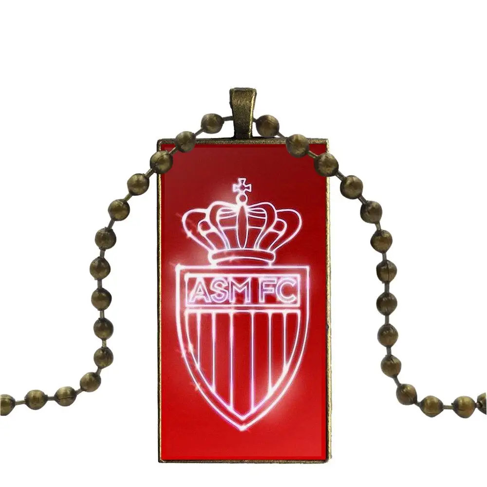 EJ glaze As Monaco Soccer для мужчин и женщин подарочное ожерелье с бронзовым покрытием