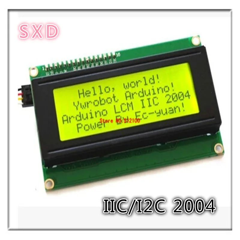 IIC/I2C 2004 ЖК модуль желто зеленый экран 5 в дисплей предоставляет файлы