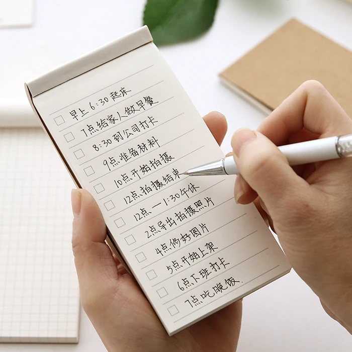 4 шт./лот Ассорти Стиль Muji блокнот Блокнот TODO List карман Тетрадь планировщик