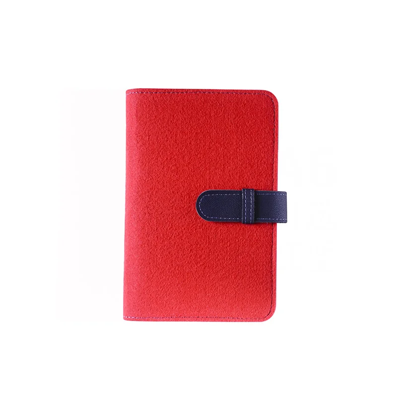 Red and Blue A5 A6 японский личный молочный фетр из искусственной кожи путешествия журнал кольцо связывающее офисное связующее записная книжка милый Kawaii порядок дня Планировщик - Цвет: Red and Blue