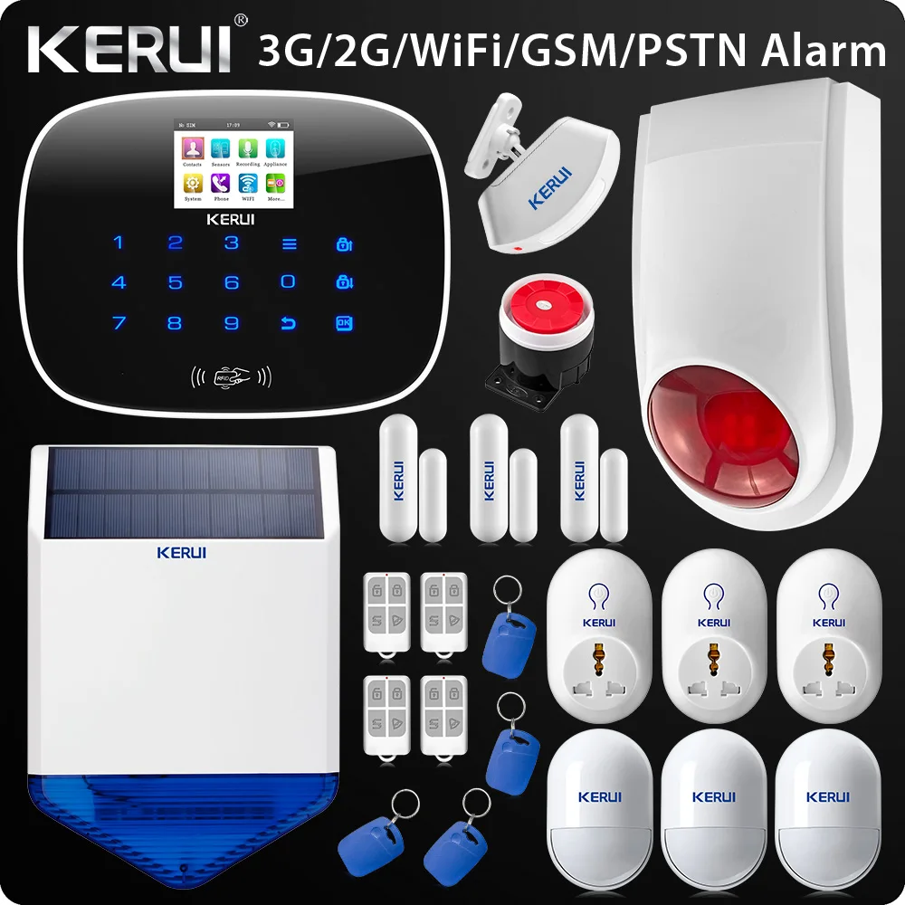 Kerui W193 3g 4 г WiFi PSTN GSM SMS Главная Охранная ЖК дисплей приложение управление