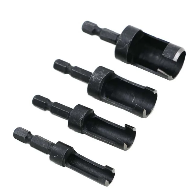 4Pcs Hex shank Drill Bit high carbon steel cork knife Barrel round boring bit For woodworking cutting tool | Инструменты