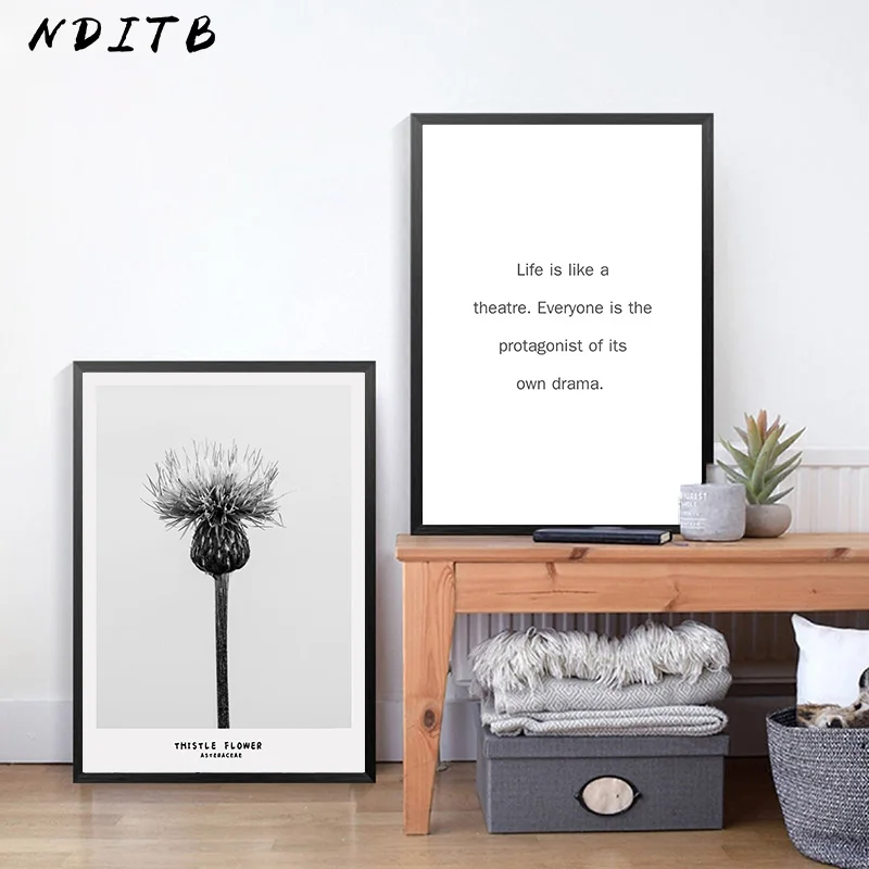 Холст NDITB с зелеными листьями и цветами художественный плакат печать в