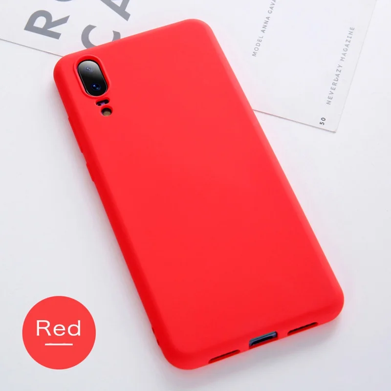 Жидкий силиконовый чехол GKK для huawei mate 20 P20 P30 Pro Lite, противоударный мягкий чехол для huawei Honor 20 pro Nove3e - Цвет: Red