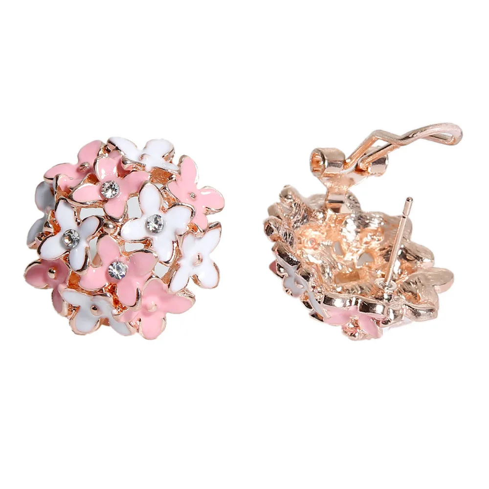 Серьги с цветами DoreenBeads корейские серьги золотого цвета четырьмя линиями и