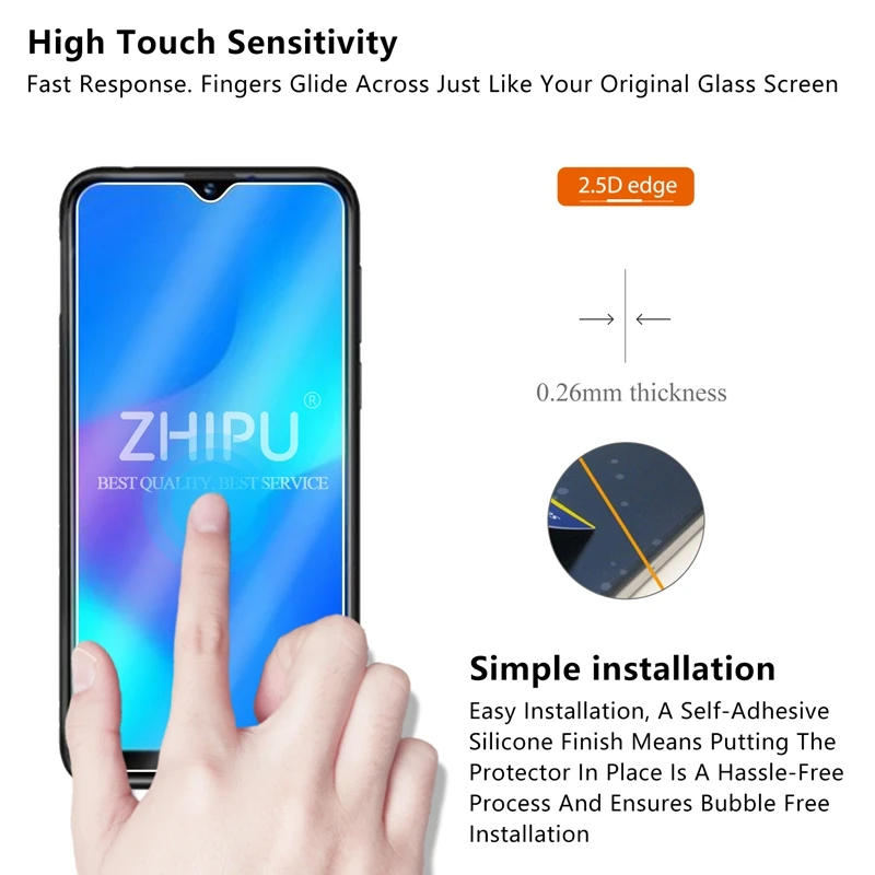 10 шт. закаленное стекло Для DOOGEE X90L Защитное для экрана 2.5D 9H Премиум Закаленное