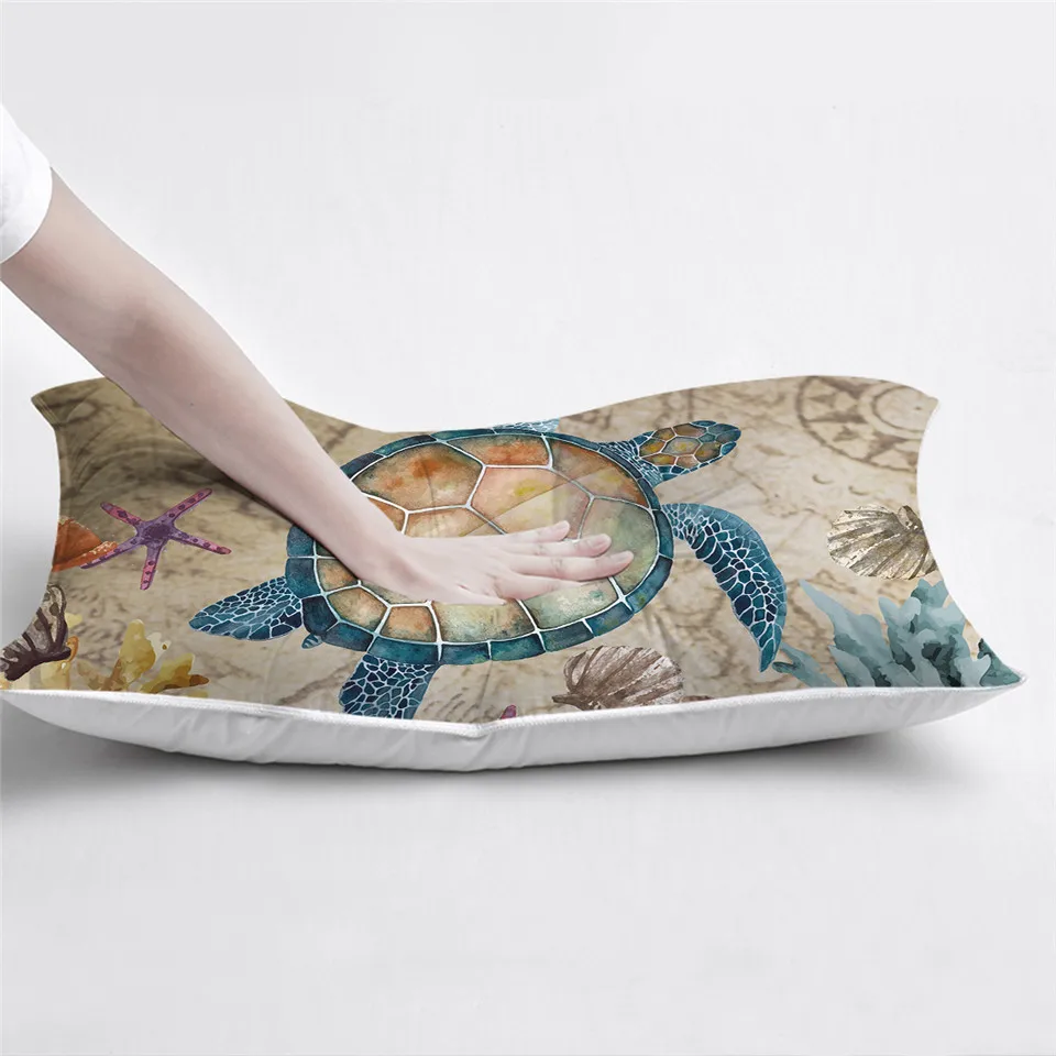 Постельное белье морская черепаха подушка для тела карта черепахи постельное