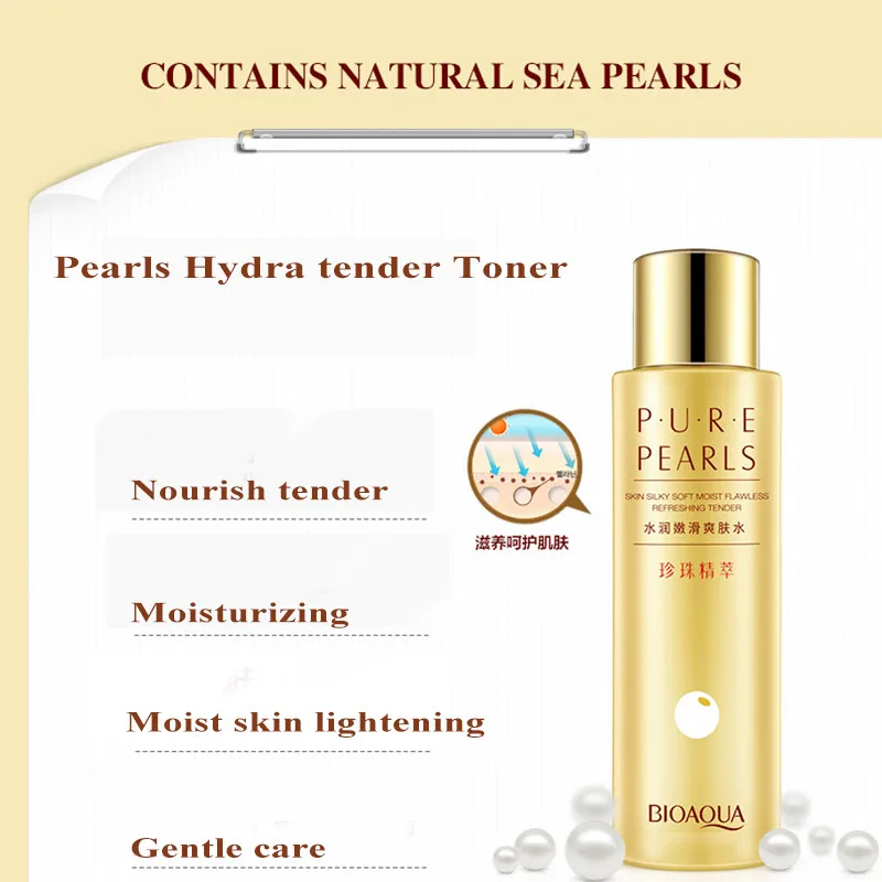 Тоник для лица с жемчужной эссенцией BIOAQUA глубоко увлажняющий питательный уход