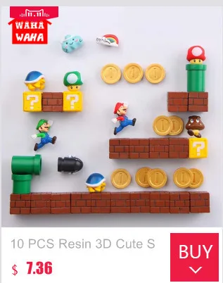 Смола 3D милый супер Марио холодильник Magne DIY магнит на холодильник ледяная коробка Пастер ледяная коробка наклейка украшение дома украшения