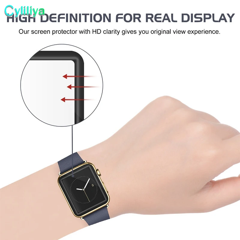 4D полное покрытие с мягкими краями полная гелевая стеклянная пленка для i Watch 42 мм