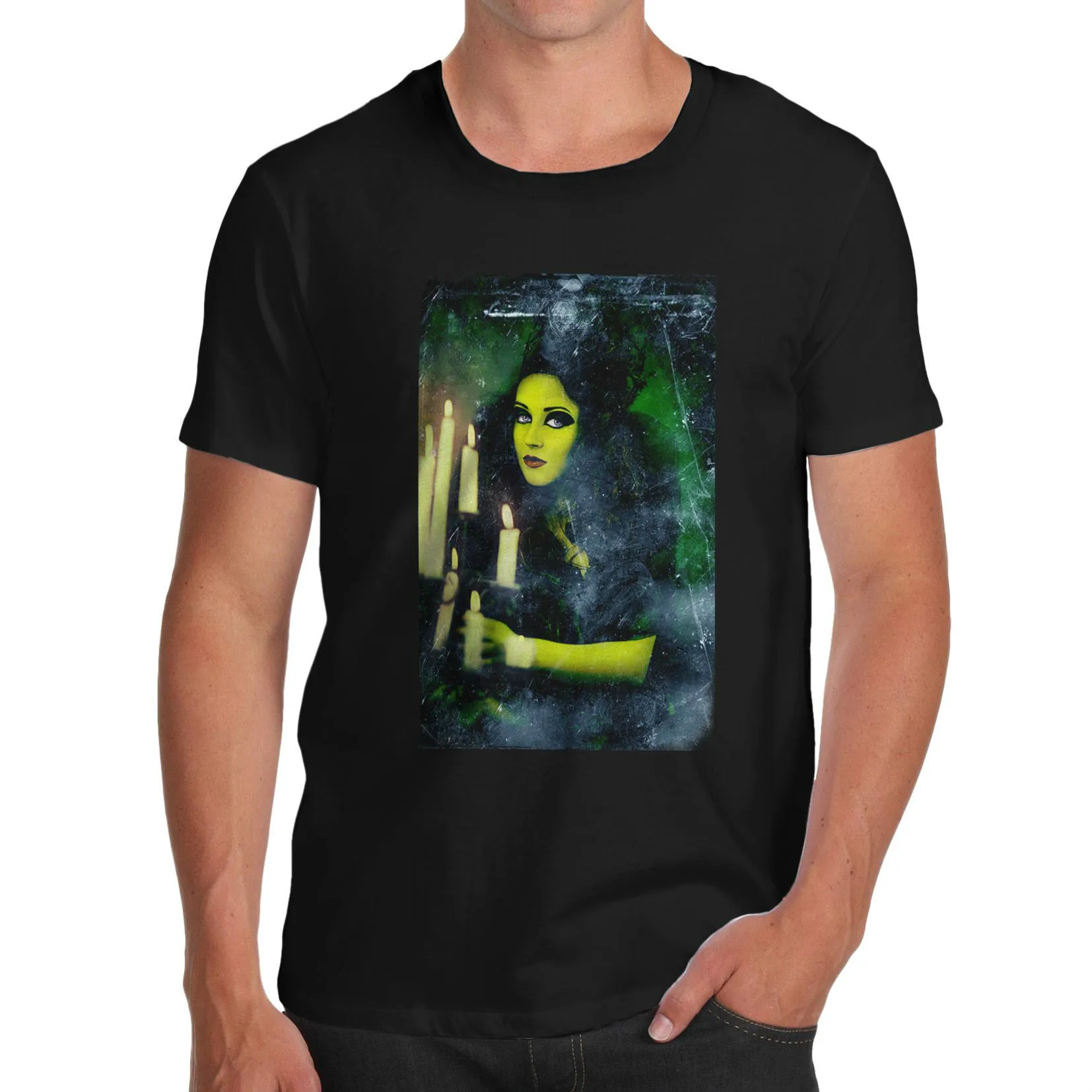 Прохладный Дизайн Для Мужчин's Салем ведьма хлопковая Футболка Размер S