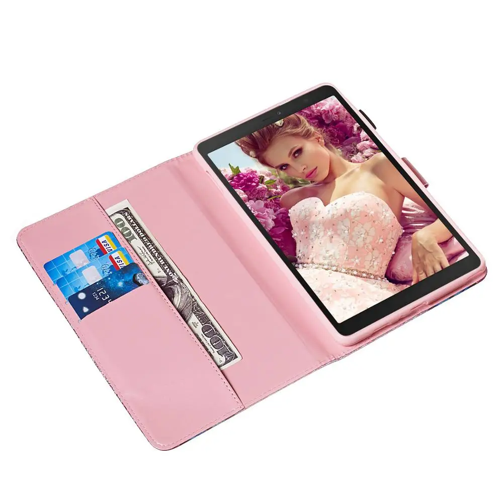 Блестящий чехол из искусственной кожи для Samsung Galaxy Tab A 8 0 с S ручкой SM P200 P205