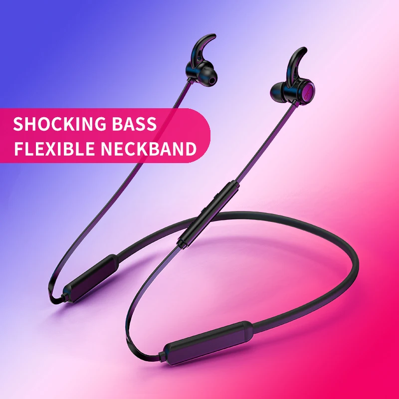 Bluetooth наушники спортивные Беспроводные с микрофоном и двойными аккумуляторами