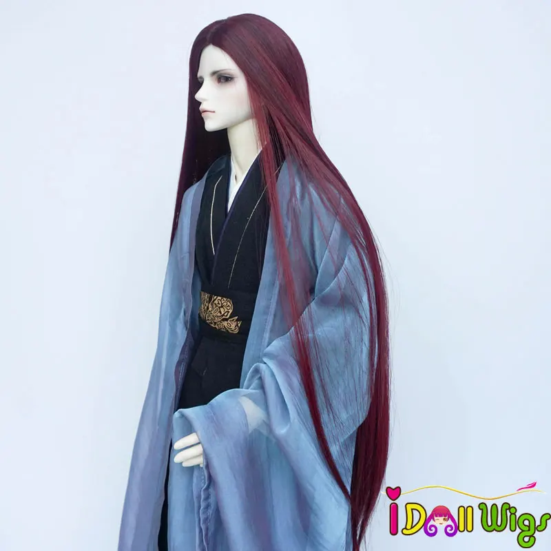 1/3 Bjd парик из высокотемпературного волокна модные смешанные цвета красного вина