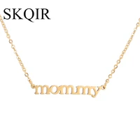mom pendant gold color chain necklace for mother custom letter mommy personalized mommy choker femme collares love gift jewelry